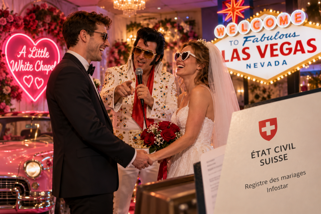 Un mariage célébré à Vegas est valable en Suisse